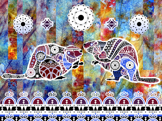 Double Beavers Discussing Change - Fine Art Print