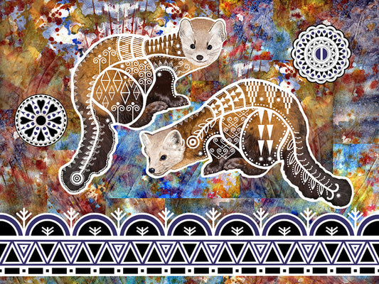 Double Northern Martens - Fine Art Print