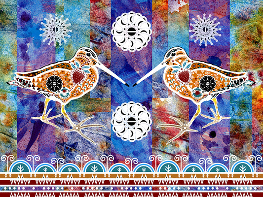 Double Snipes Shore Dancing - Fine Art Print