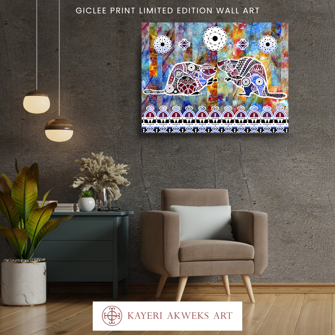 Double Beavers Discussing Change - Fine Art Print