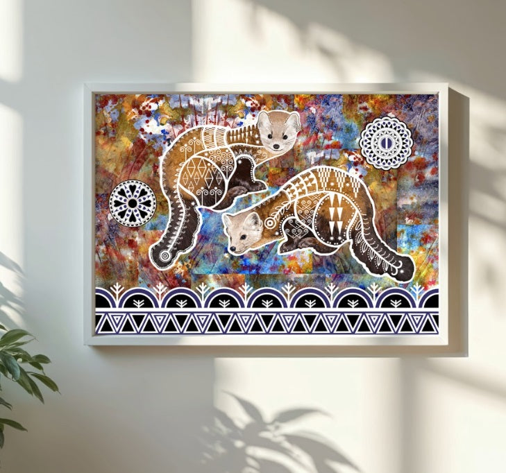 Double Northern Martens - Fine Art Print