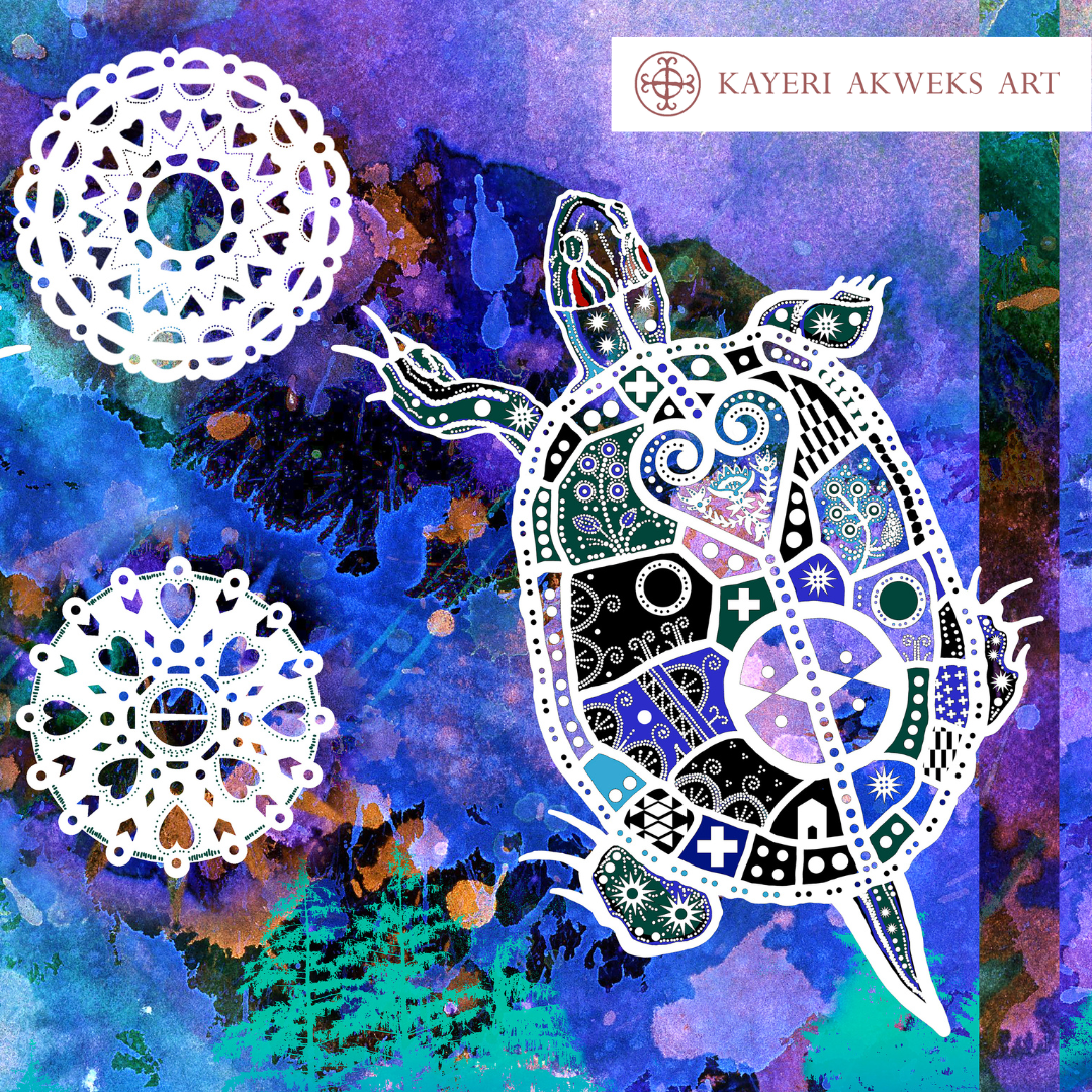 Double Eastern Painted Turtles - Fine Art Print