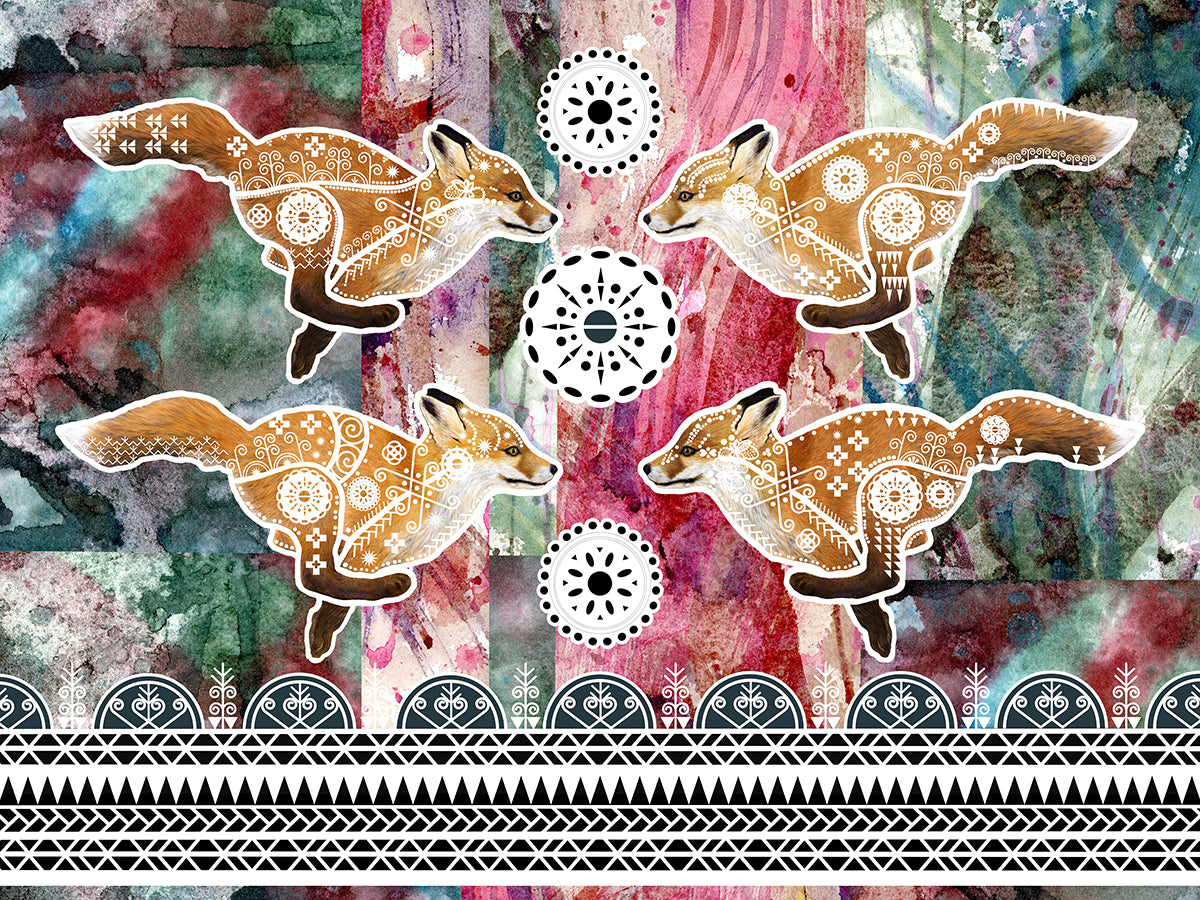 Four Red Fox Kits - Fine Art Print