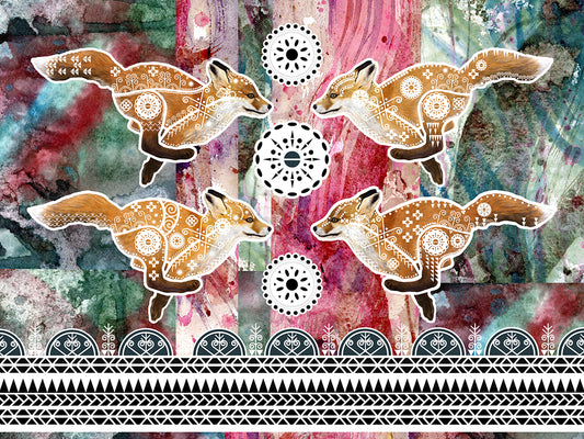 Four Red Fox Kits - Fine Art Print