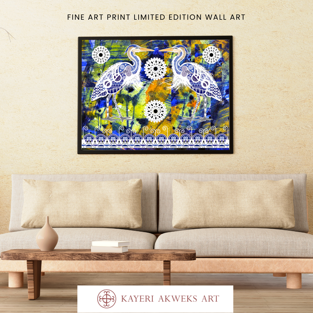 Double Great Blue Herons - Fine Art Print