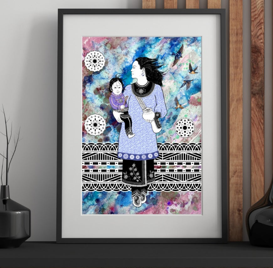 Off to the Social Dance - Portrait - Fine Art Print