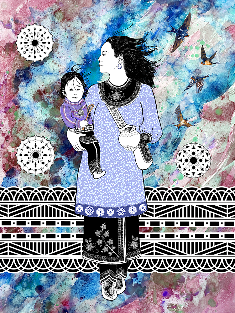 Off to the Social Dance - Portrait - Fine Art Print