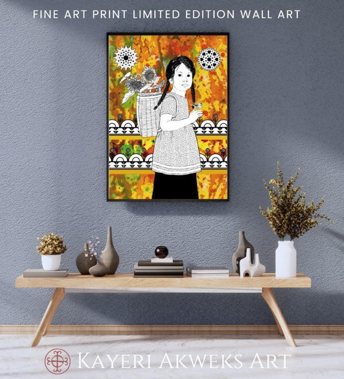 When She Was Four Portrait - Fine Art Print